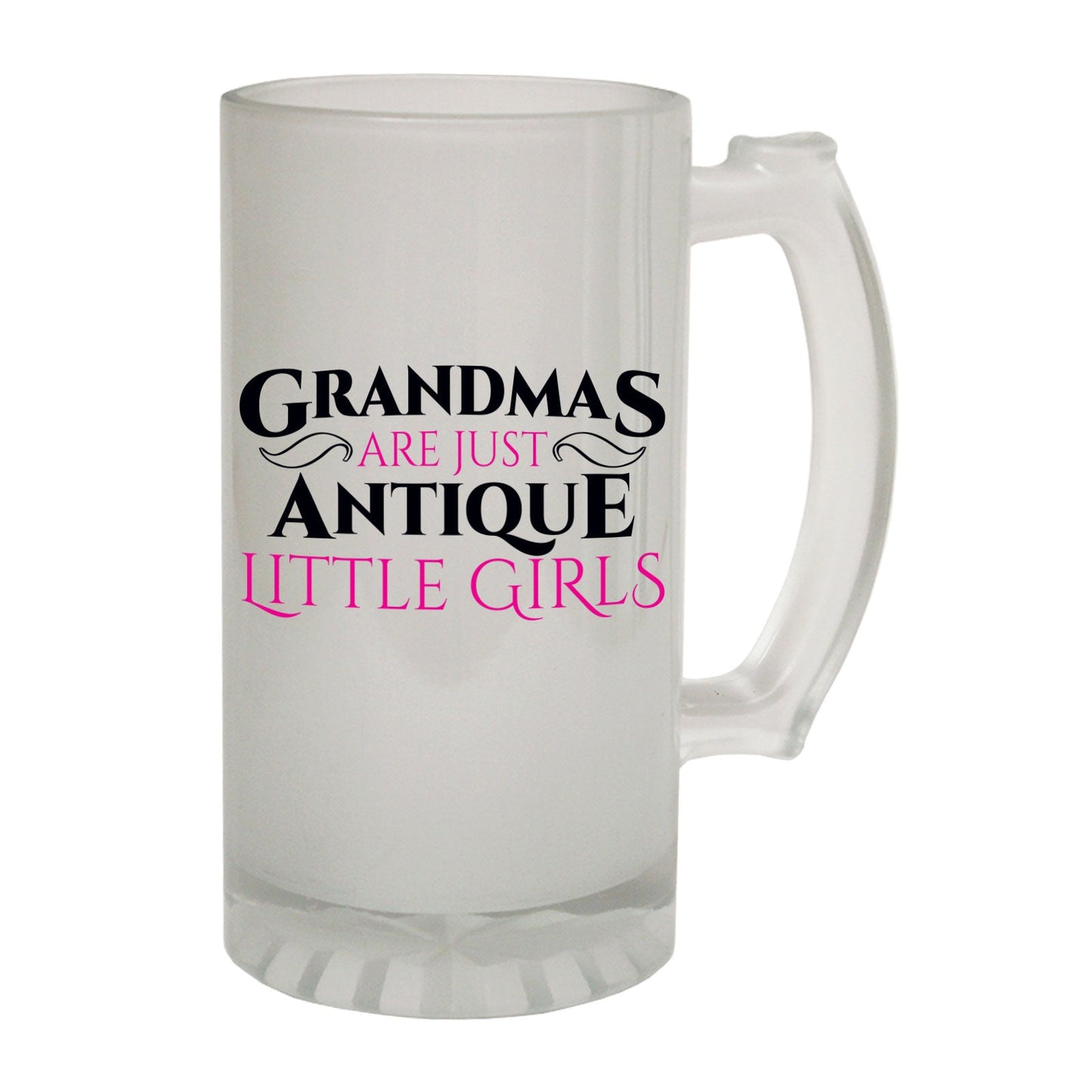 Grandmas Antique Little Girls - Novelty Funny Frosted Stein - Gift Boxed