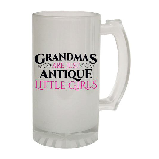 Grandmas Antique Little Girls - Novelty Funny Frosted Stein - Gift Boxed