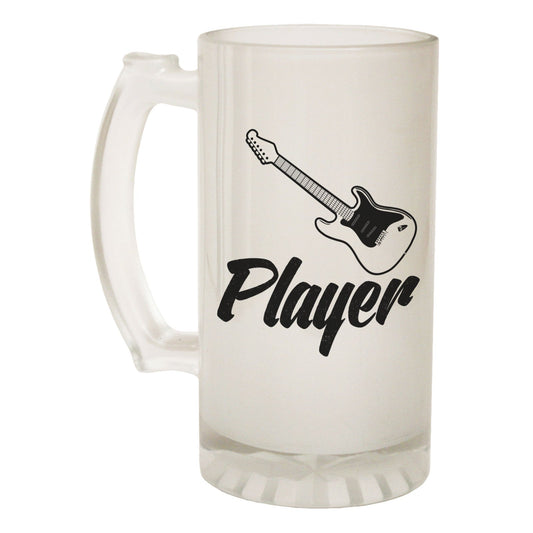 Guitar Player Music - Novelty Funny Frosted Stein - Gift Boxed
