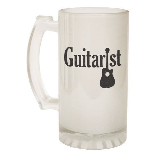 Guitarist Band Musician - Novelty Funny Frosted Stein - Gift Boxed