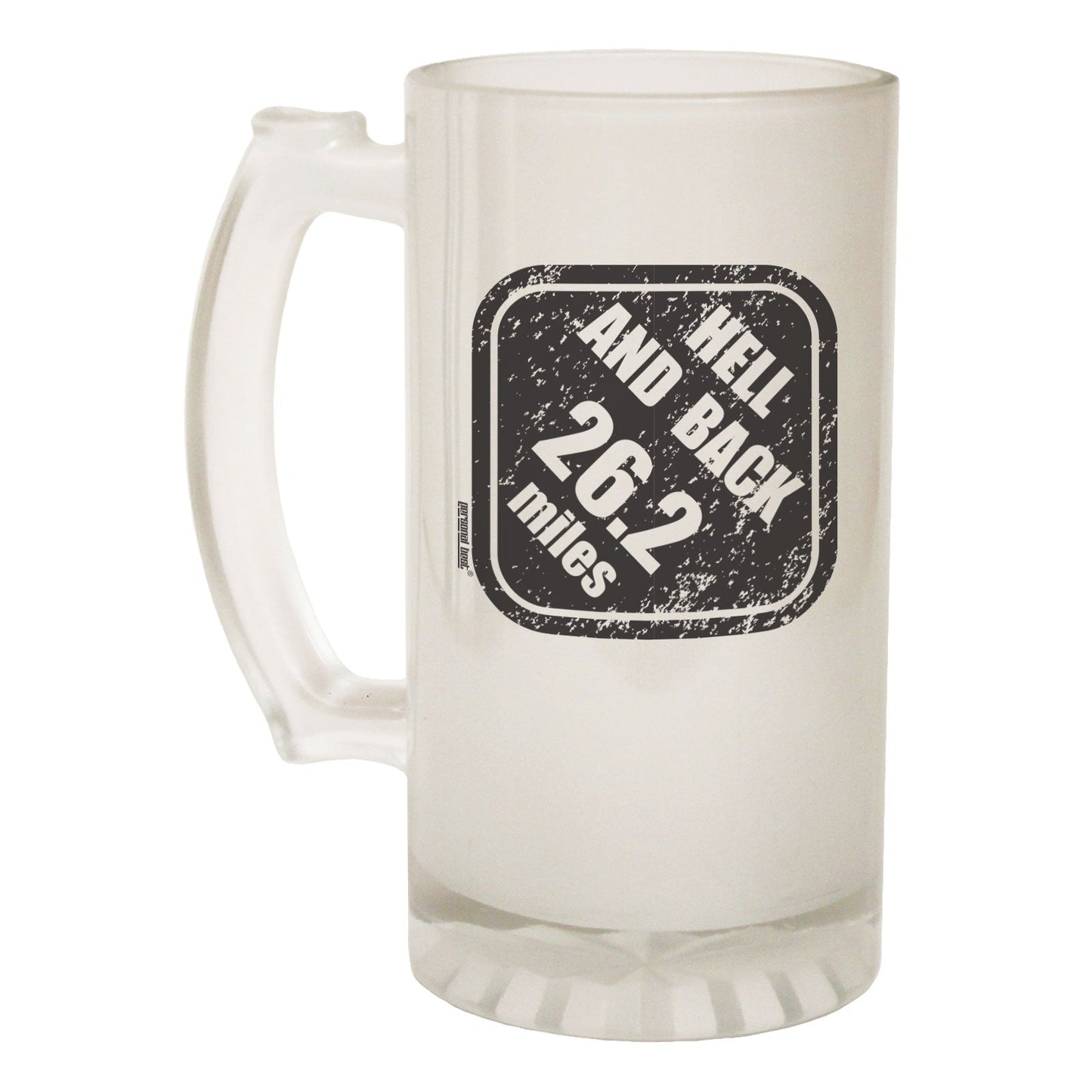 Hell And Back Marathon - Novelty Funny Frosted Stein - Gift Boxed