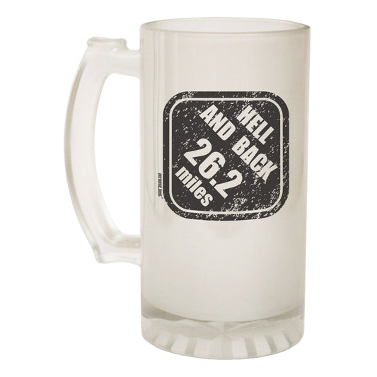 Hell And Back Marathon - Novelty Funny Frosted Stein - Gift Boxed