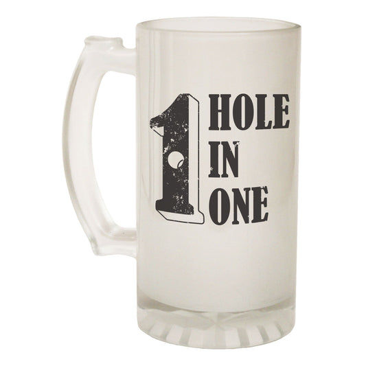 Hole In One Golfer - Novelty Funny Frosted Stein - Gift Boxed