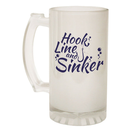 Hook Like Sinker Fish - Novelty Funny Frosted Stein - Gift Boxed