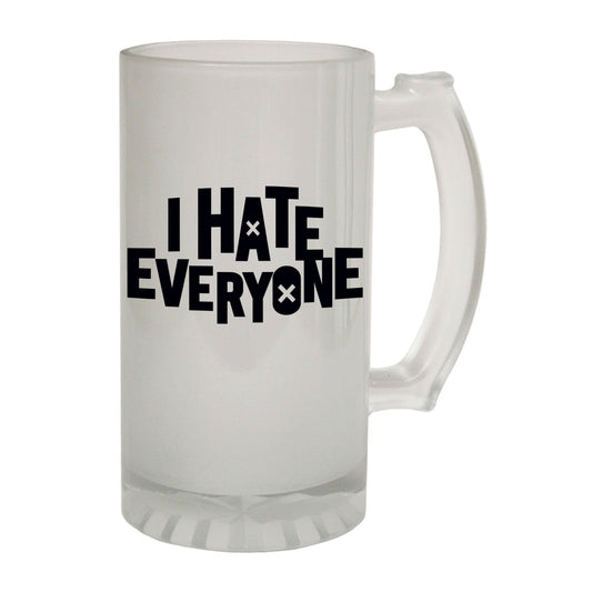 I Hate Everyone Sarcasm - Novelty Funny Frosted Stein - Gift Boxed