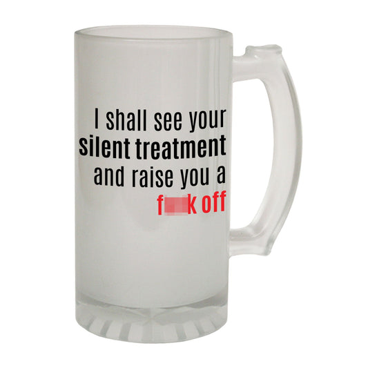 I Shall See Treatment Finally - Novelty Funny Frosted Stein - Gift Boxed
