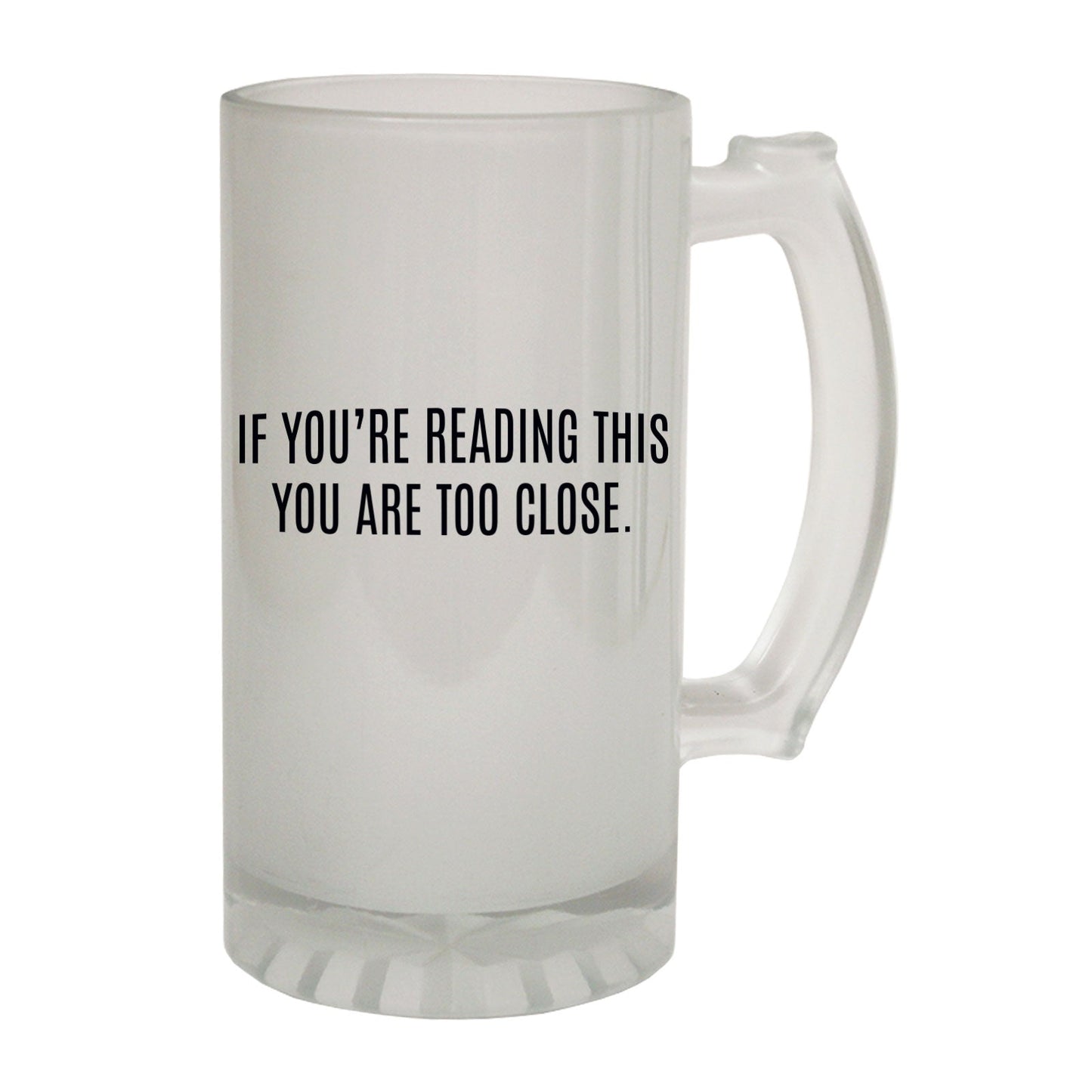 If Reading Close Sarcastic - Novelty Funny Frosted Stein - Gift Boxed