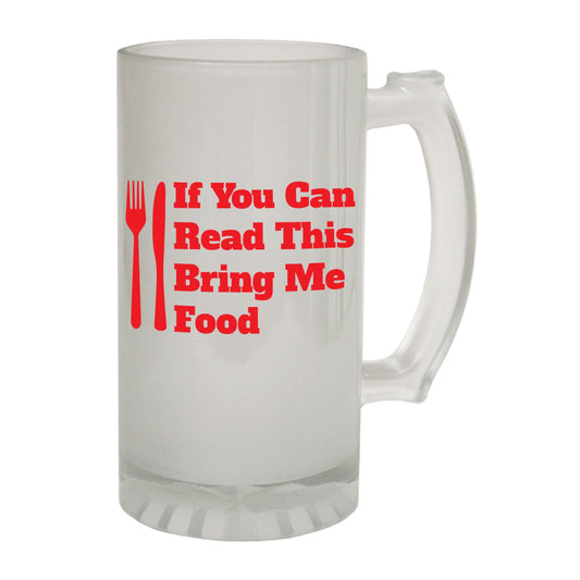 If You Can Read This Food - Novelty Funny Frosted Stein - Gift Boxed