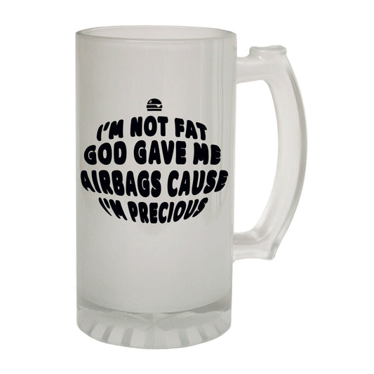 Im Not Fat God Gave Me - Novelty Funny Frosted Stein - Gift Boxed