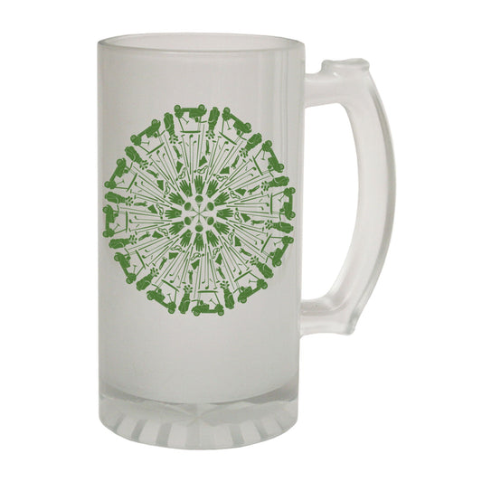 Kaleidostroke Golfing - Novelty Funny Frosted Stein - Gift Boxed