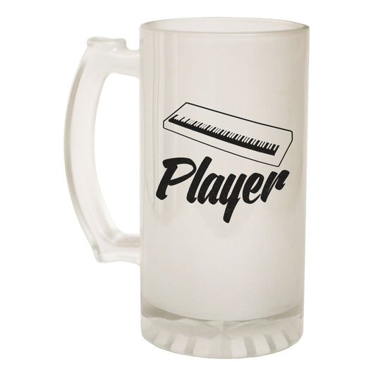 Keyboard Player - Novelty Funny Frosted Stein - Gift Boxed