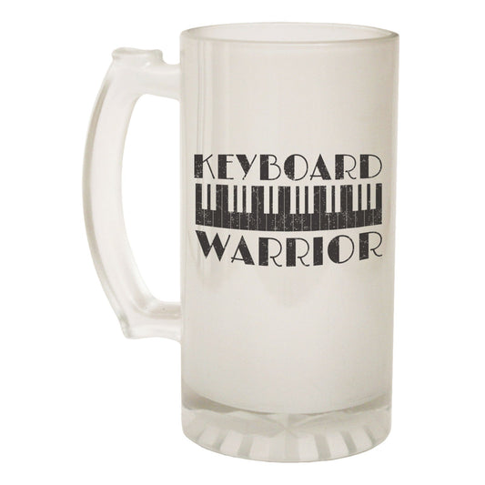 Keyboard Warrior - Novelty Funny Frosted Stein - Gift Boxed