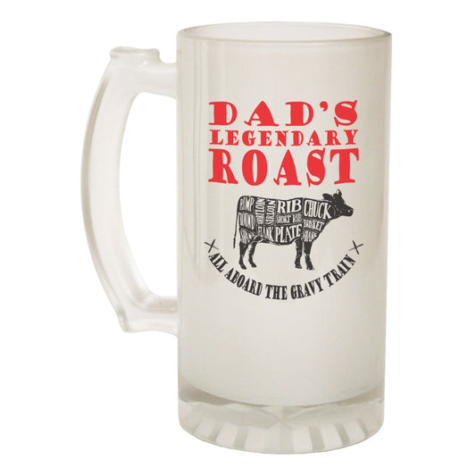 Legendary Roast Dad Cook - Novelty Funny Frosted Stein - Gift Boxed