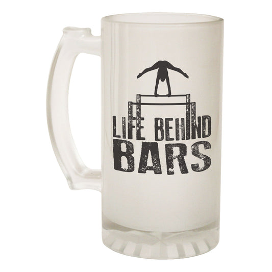 Life Behind Bars Gymnastics - Novelty Funny Frosted Stein - Gift Boxed