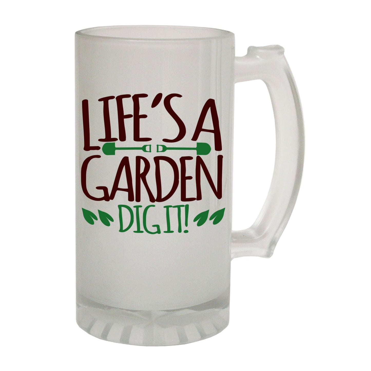 Lifes A Garden Gardener - Novelty Funny Frosted Stein - Gift Boxed