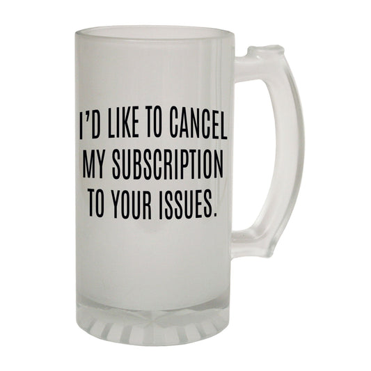 Like To Cancel Subscription - Novelty Funny Frosted Stein - Gift Boxed