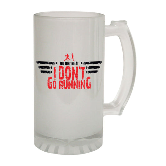 Lost Me Running Runner - Novelty Funny Frosted Stein - Gift Boxed