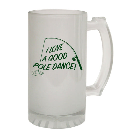 Love Pole Dance Fishing - Novelty Funny Frosted Stein - Gift Boxed