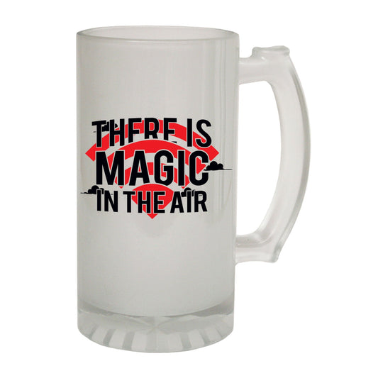 Magic In The Air WiFi - Novelty Funny Frosted Stein - Gift Boxed