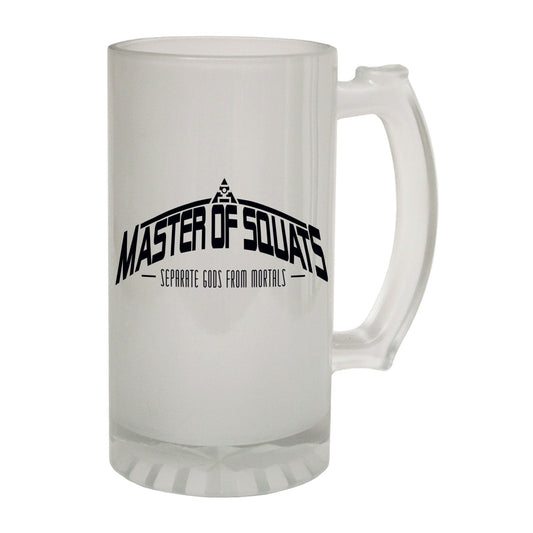 Master Of Squats Gym - Novelty Funny Frosted Stein - Gift Boxed