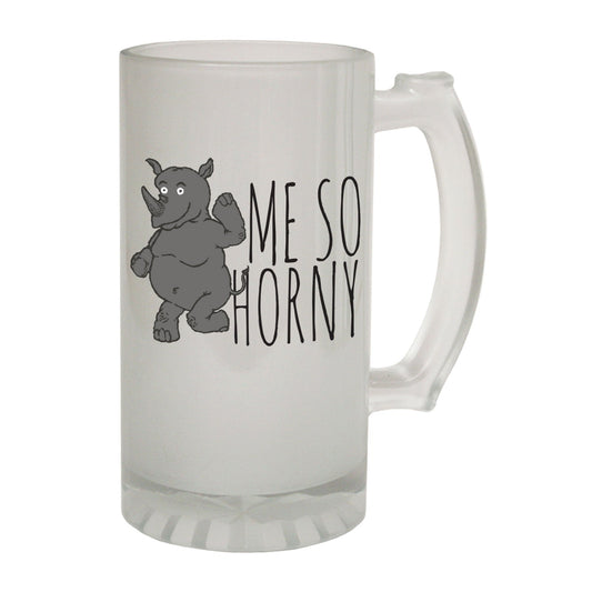 Me So Horny Naughty - Novelty Funny Frosted Stein - Gift Boxed