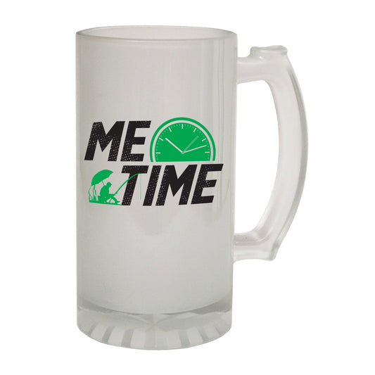 Me Time Fish Fishing - Novelty Funny Frosted Stein - Gift Boxed