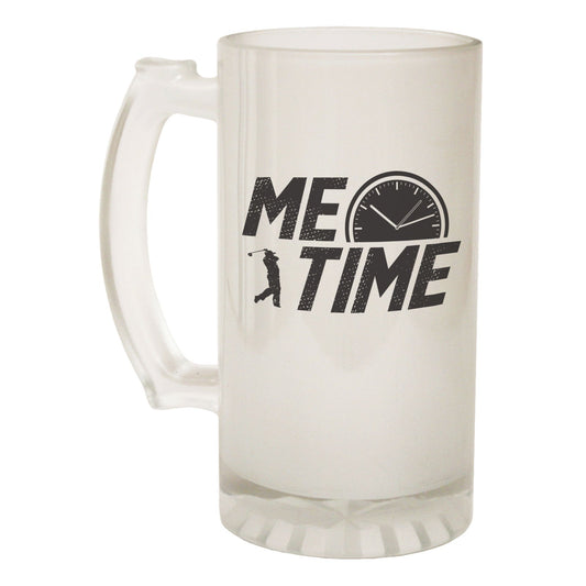 Me Time Golf Golfing - Novelty Funny Frosted Stein - Gift Boxed