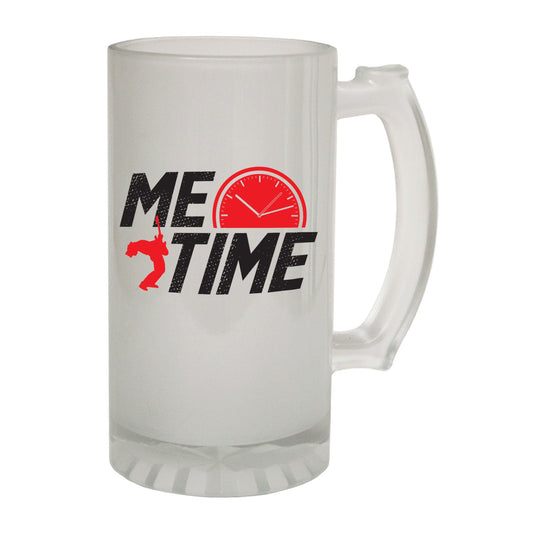 Me Time Guitar Band - Novelty Funny Frosted Stein - Gift Boxed