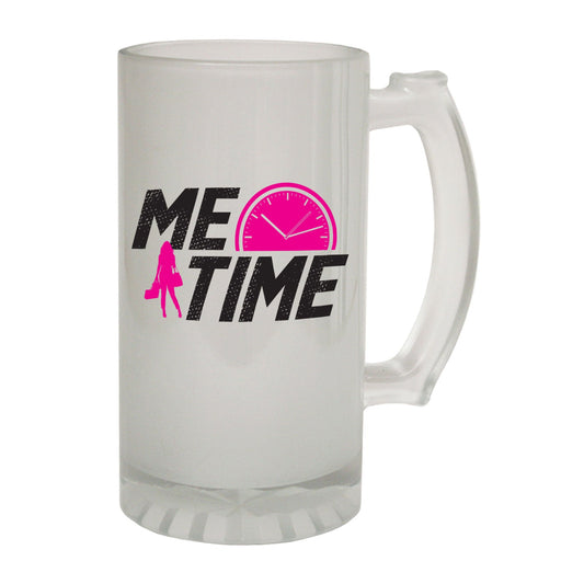 Me Time Shop Shopping - Novelty Funny Frosted Stein - Gift Boxed