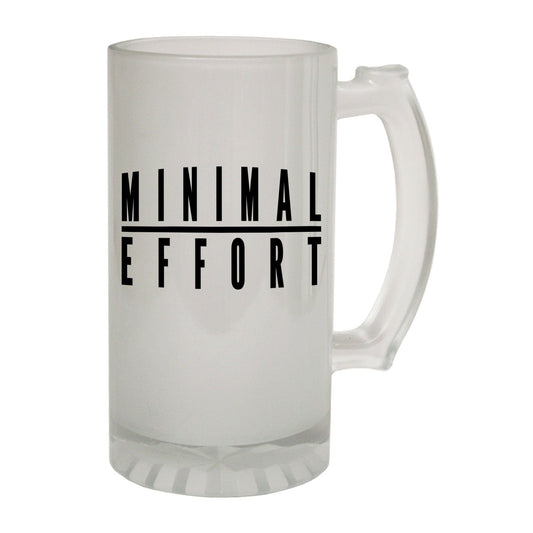 Minimal Effort Cool - Novelty Funny Frosted Stein - Gift Boxed