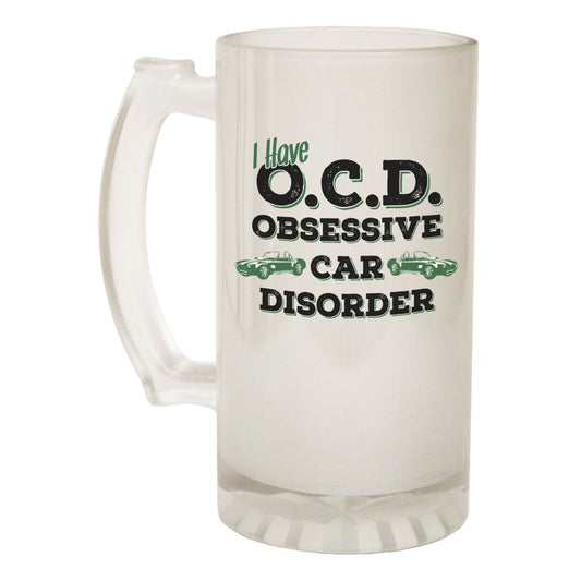 Obsessive Car Disorder - Novelty Funny Frosted Stein - Gift Boxed