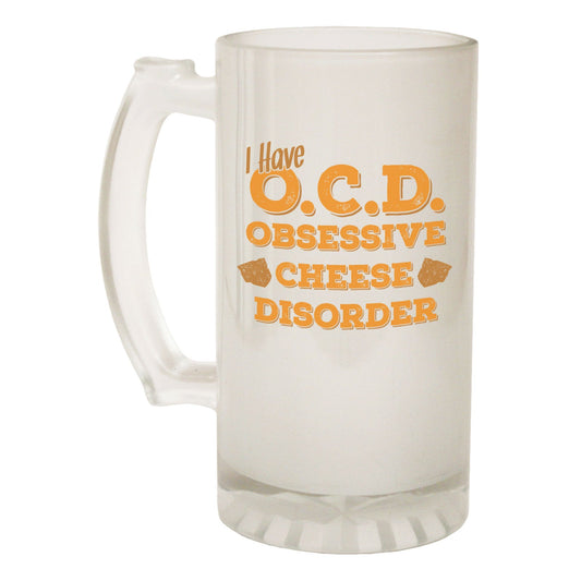 Obsessive Cheese Disorder - Novelty Funny Frosted Stein - Gift Boxed