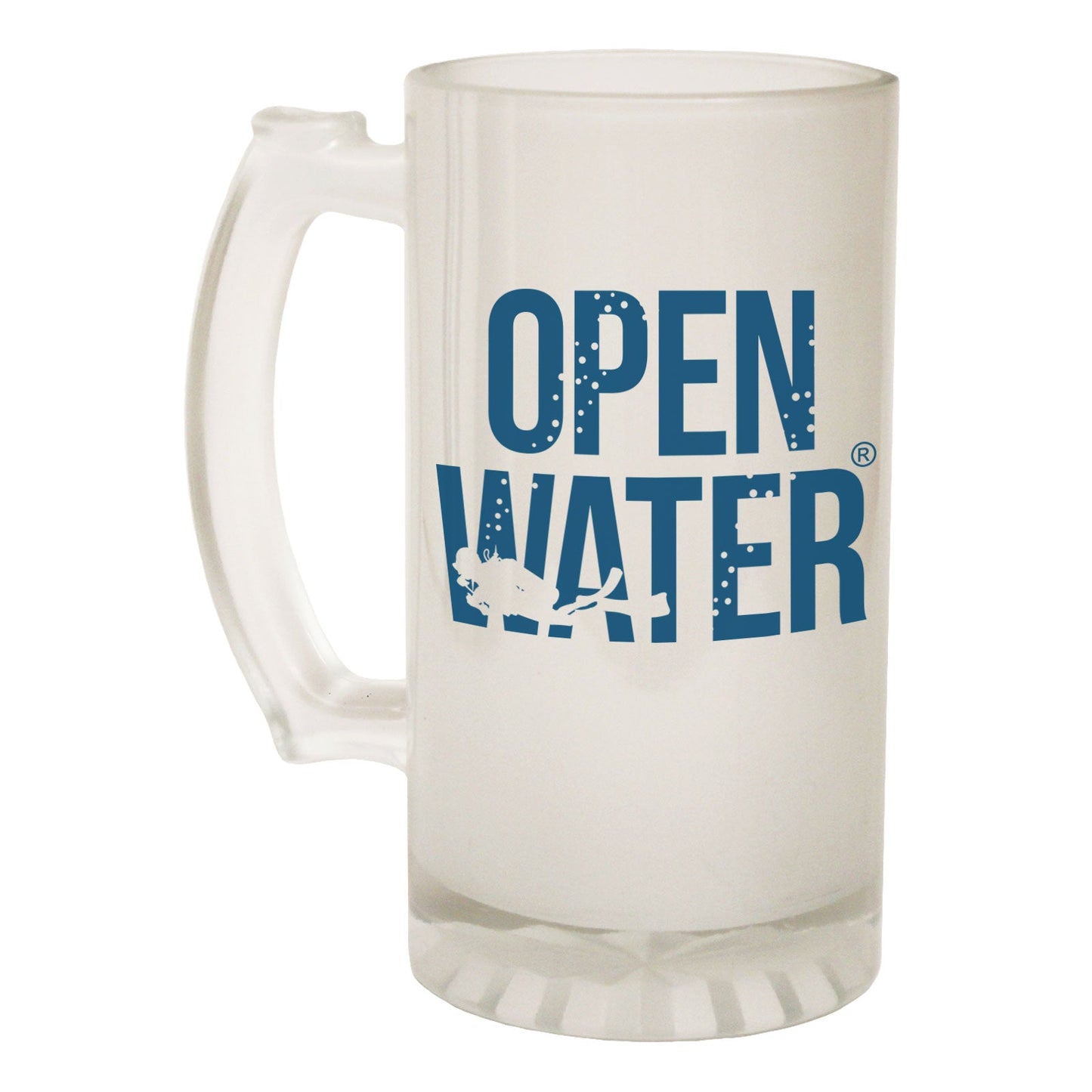 Open Water Scuba Diver - Novelty Funny Frosted Stein - Gift Boxed