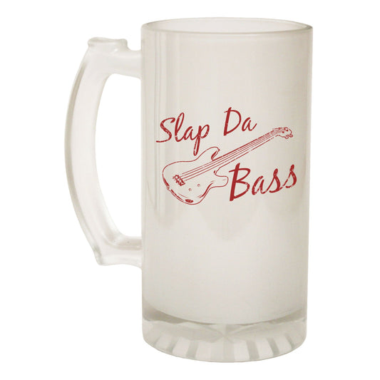 Slap Da Bass Guitar - Novelty Funny Frosted Stein - Gift Boxed