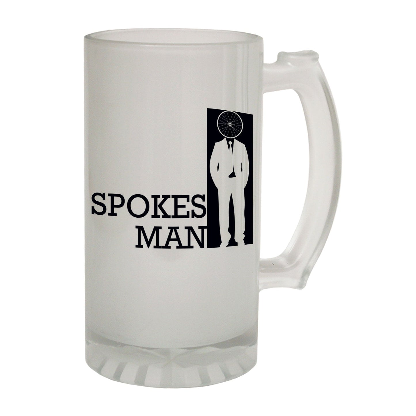 Spokes Man Cycling - Novelty Funny Frosted Stein - Gift Boxed