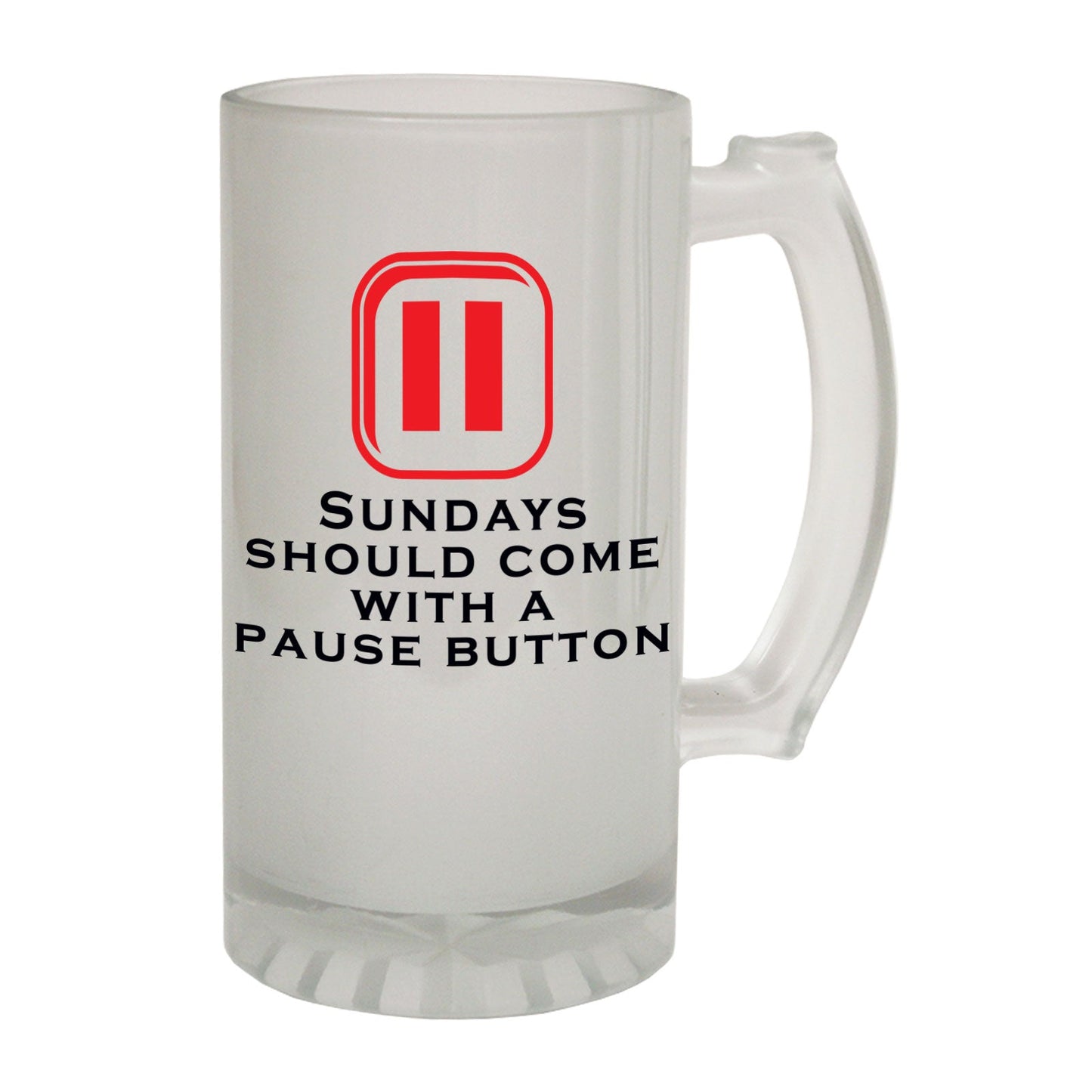 Sundays Should Come With - Novelty Funny Frosted Stein - Gift Boxed