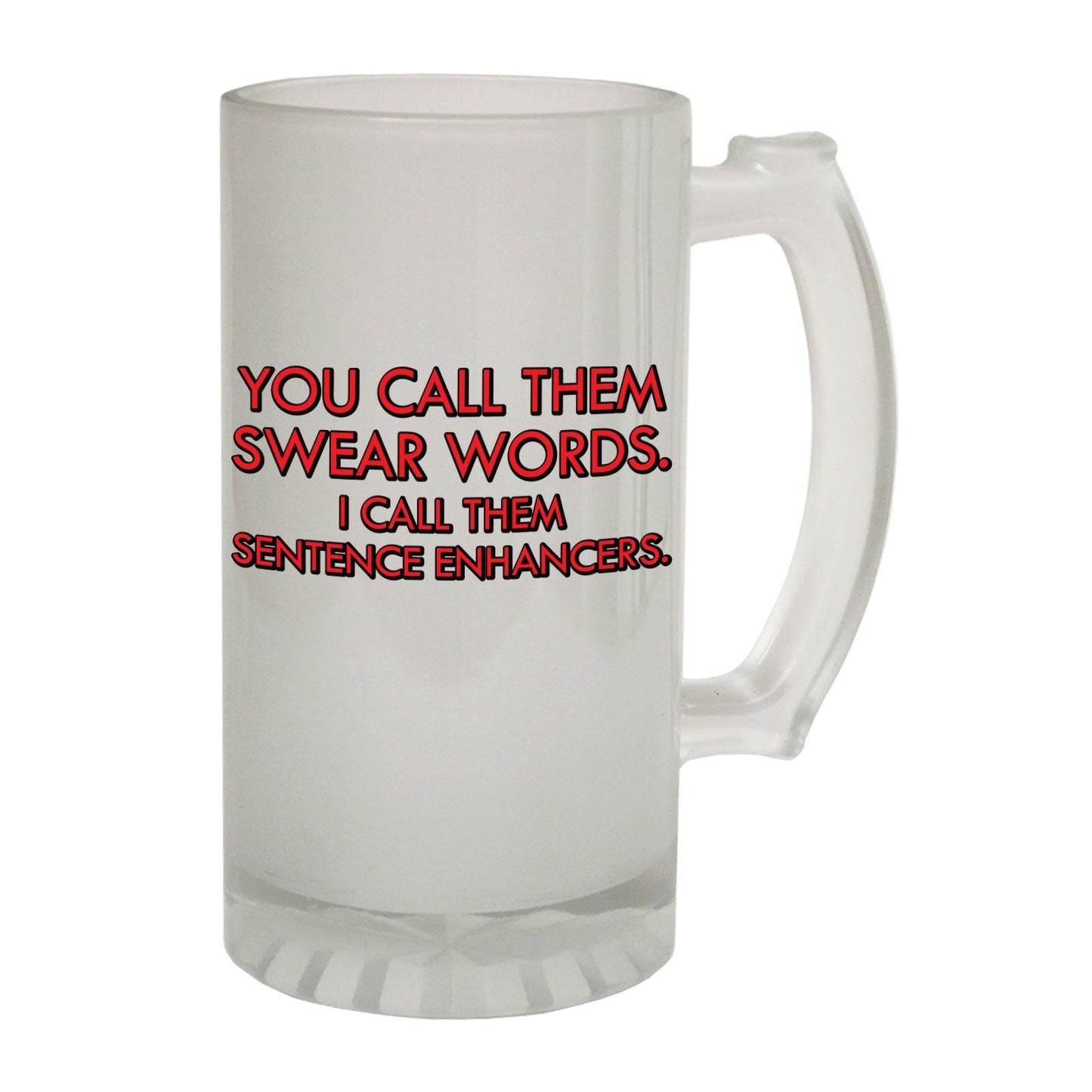 Swear Words Enhancers - Novelty Funny Frosted Stein - Gift Boxed