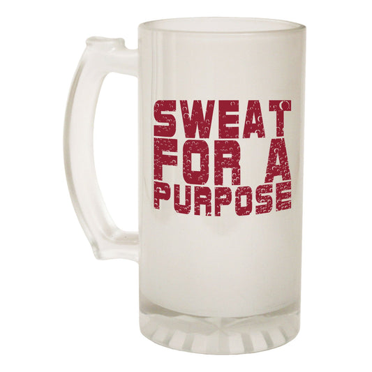 Sweat Purpose Runner - Novelty Funny Frosted Stein - Gift Boxed