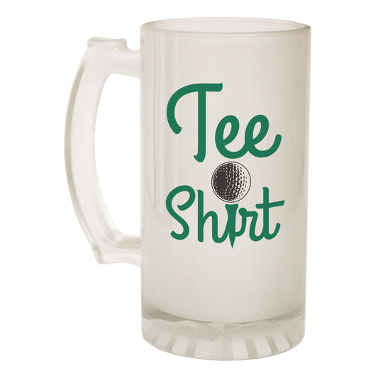 Tee Shirt Golf - Novelty Funny Frosted Stein - Gift Boxed