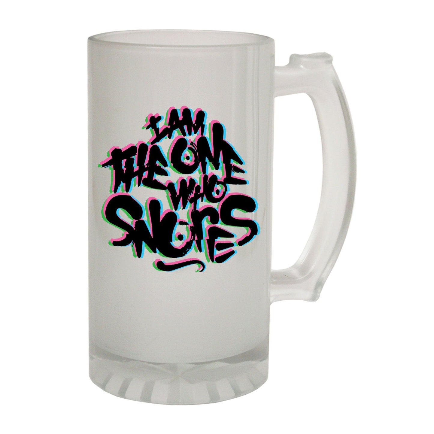 The One Who Snores - Novelty Funny Frosted Stein - Gift Boxed