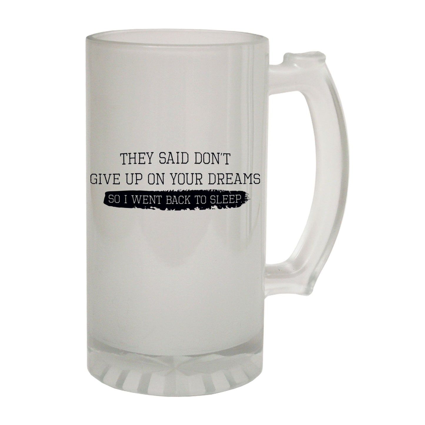 They Said Dont Give Up - Novelty Funny Frosted Stein - Gift Boxed