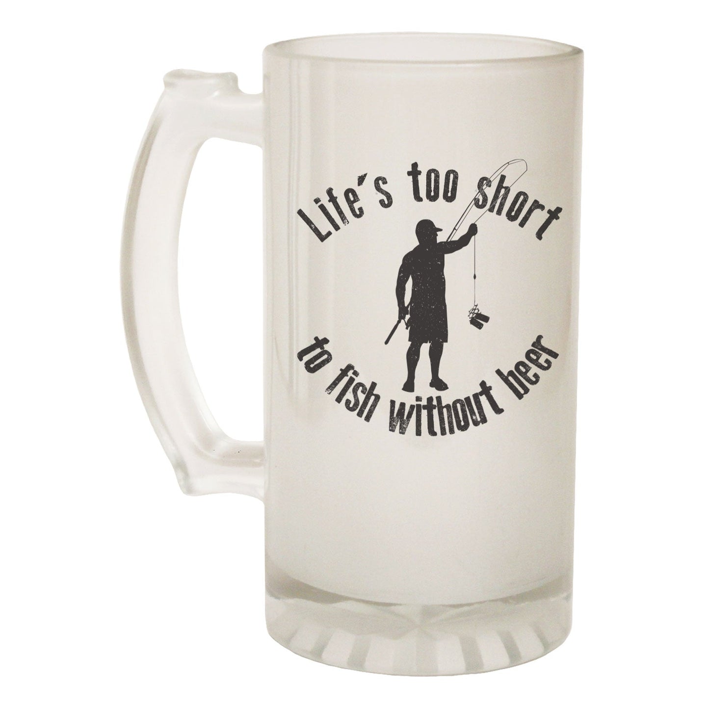 Too Short Fish Beer - Novelty Funny Frosted Stein - Gift Boxed