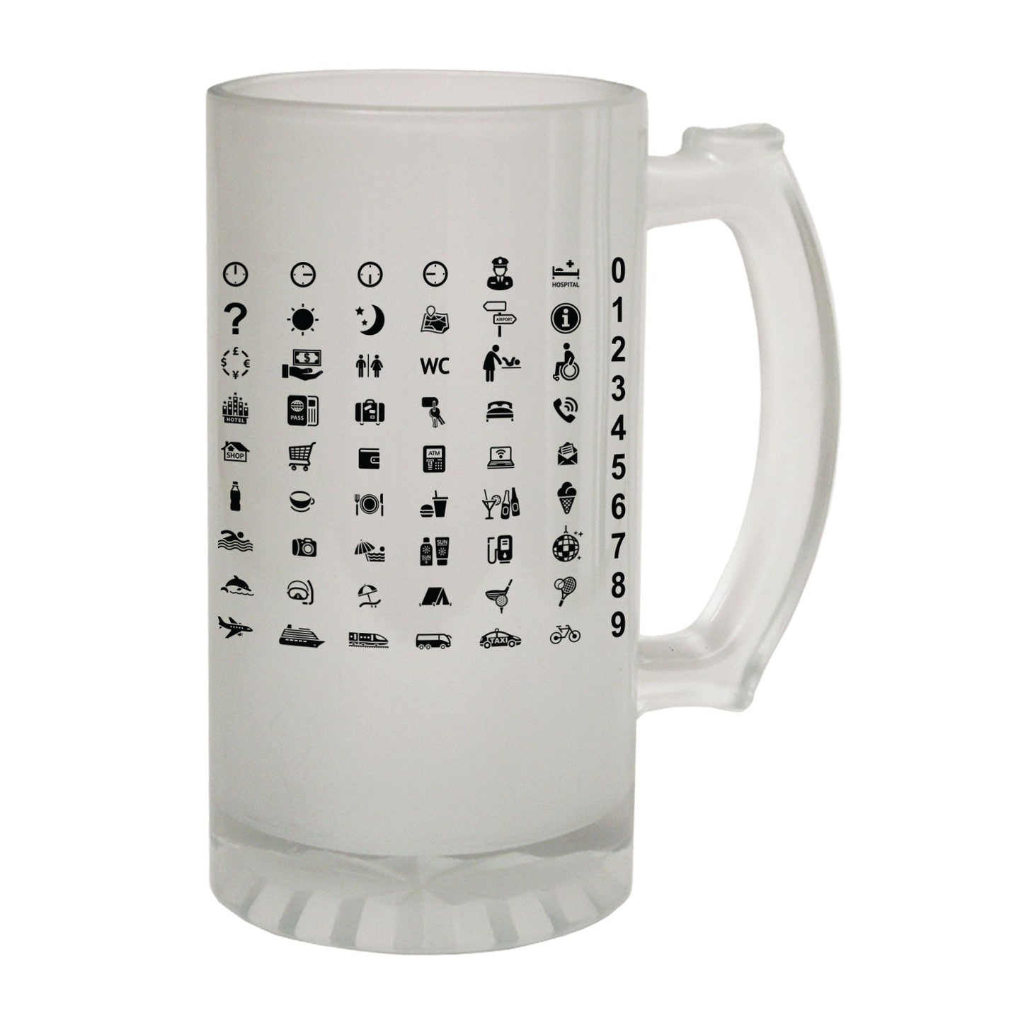 Tourist Code - Novelty Funny Frosted Stein - Gift Boxed