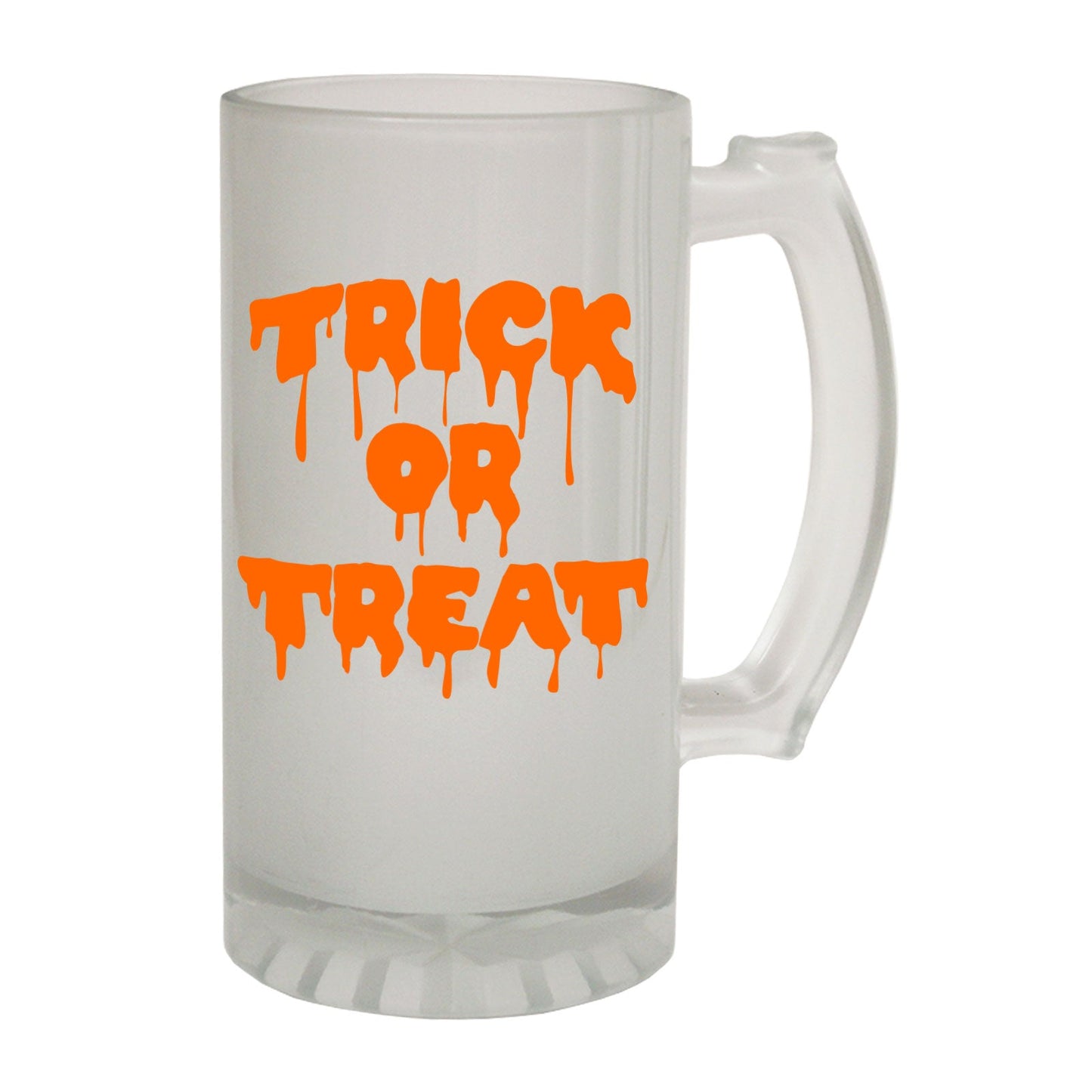 Trick Or Treat Halloween - Novelty Funny Frosted Stein - Gift Boxed