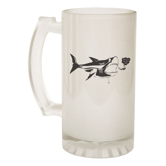 Where Big Fish Scuba Diving - Novelty Funny Frosted Stein - Gift Boxed
