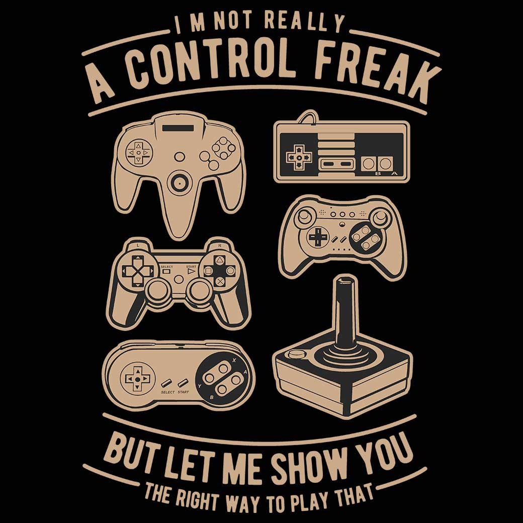 A Control Freak Gaming Gamer - Mens 123t Funny T-Shirt Tshirts