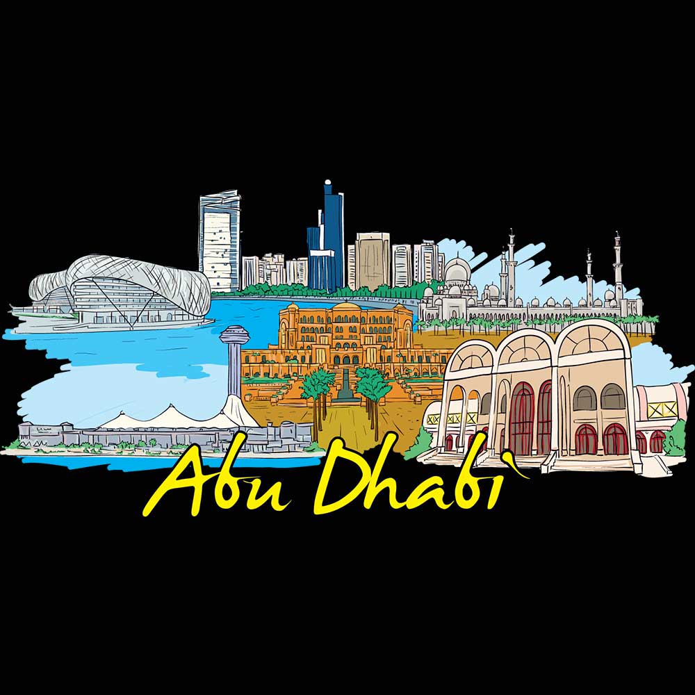 Abu Dhabi Arab Emirates Country Flag Destination - Mens 123t Funny T-Shirt Tshirts