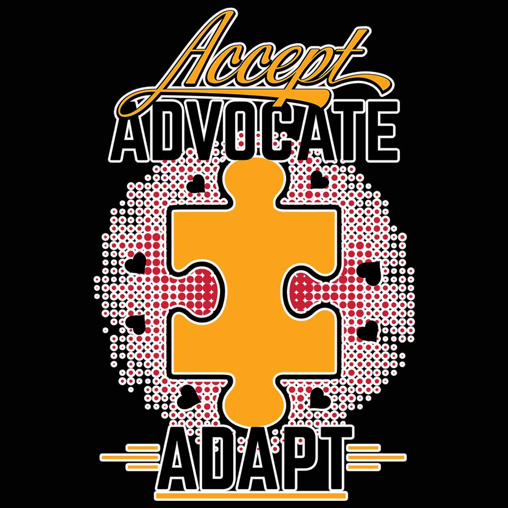 Accept Advocate Adapt Colour V2 - Mens 123t Funny T-Shirt Tshirts