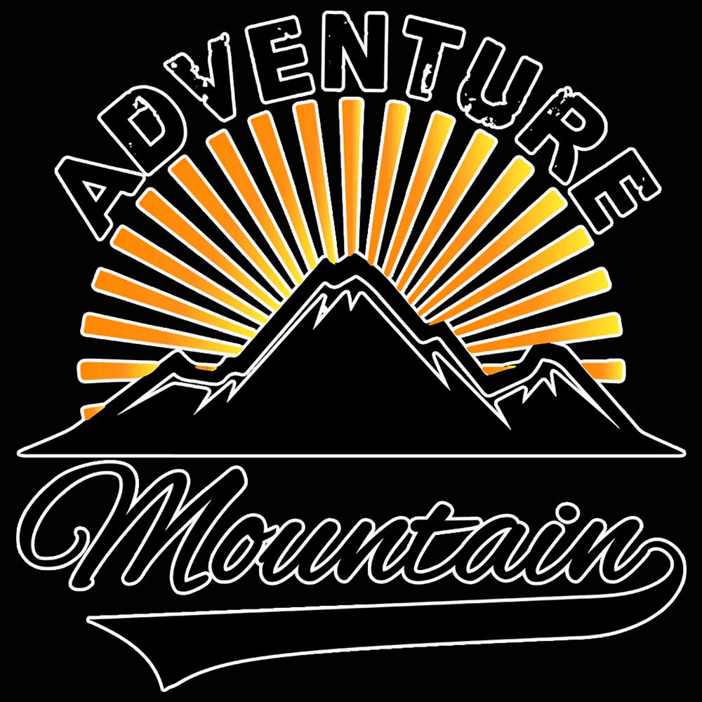 Adventure Mountain Sunset - Mens 123t Funny T-Shirt Tshirts