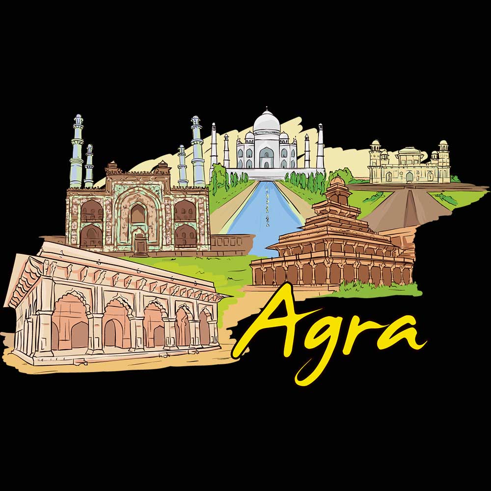 Agra India Country Flag Destination - Mens 123t Funny T-Shirt Tshirts